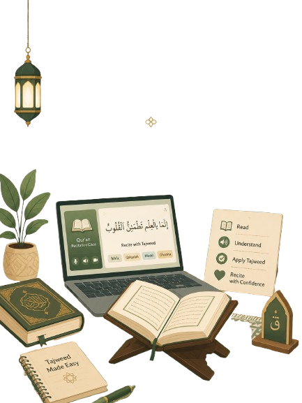 A student reciting from the Qur'an